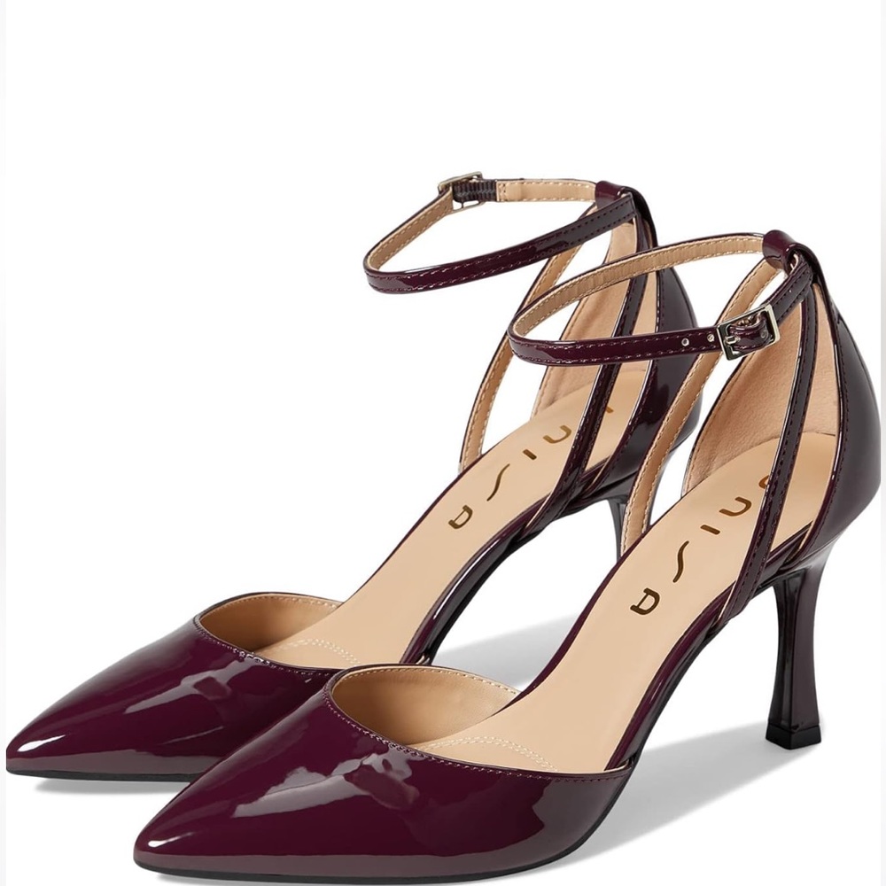 Unisa Pointed Toe Pumps, Burgundy Color NWOB